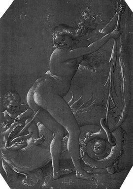 Hans Baldung Grien Witch and Dragon oil painting picture
